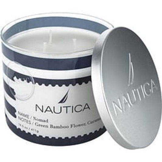 Nautica Nomad Green Bamboo & Cucumber By Nautica Candle 14.5 Oz For Women