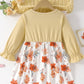 Girls Floral Two-Tone Dress