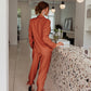One-Button Blazer and Ankle-Tie Pants Set
