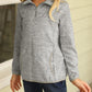 Kids Quarter-Zip Collar Sweatshirt with Kangaroo Pocket